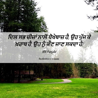 Picture 06 - ਯਿਰਮਿਯਾਹ 17:9 PANIRV - ਦਿਲ ਸਭ ਚੀਜ਼ਾਂ - Bible Verse Picture