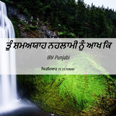 Picture 06 - ਯਿਰਮਿਯਾਹ 29:24 PANIRV - ਤੂੰ ਸ਼ਮਅਯਾਹ - Bible Verse Picture