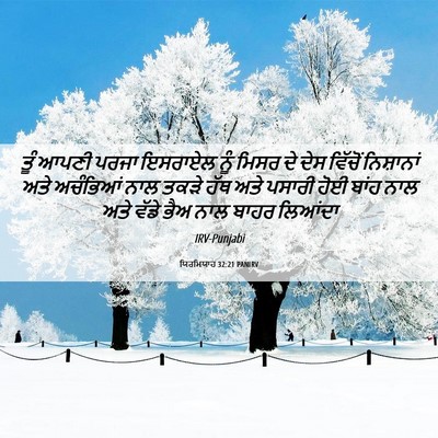 Picture 06 - ਯਿਰਮਿਯਾਹ 32:21 PANIRV - ਤੂੰ ਆਪਣੀ ਪਰਜਾ - Bible Verse Picture