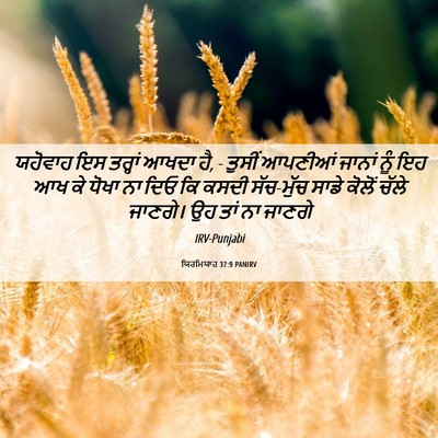 Picture 06 - ਯਿਰਮਿਯਾਹ 37:9 PANIRV - ਯਹੋਵਾਹ ਇਸ ਤਰ੍ਹਾਂ - Bible Verse Picture