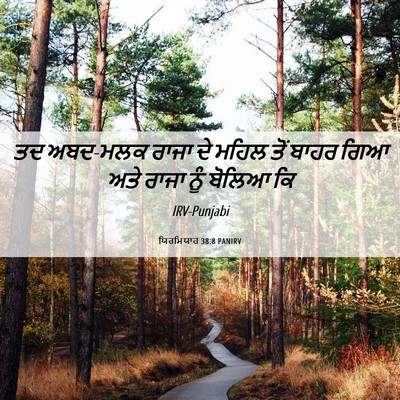 Picture 06 - ਯਿਰਮਿਯਾਹ 38:8 PANIRV - ਤਦ ਅਬਦ-ਮਲਕ ਰਾਜਾ ਦੇ - Bible Verse Picture