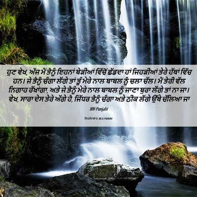 Picture 06 - ਯਿਰਮਿਯਾਹ 40:4 PANIRV - ਹੁਣ ਵੇਖ, ਅੱਜ ਮੈਂ - Bible Verse Picture