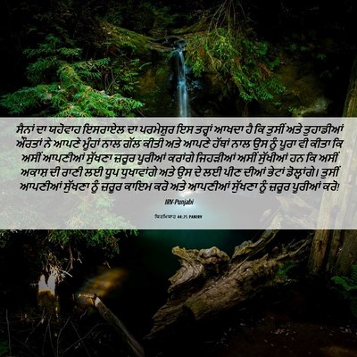 Picture 06 - ਯਿਰਮਿਯਾਹ 44:25 PANIRV - ਸੈਨਾਂ ਦਾ ਯਹੋਵਾਹ - Bible Verse Picture