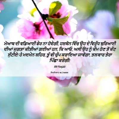Picture 06 - ਯਿਰਮਿਯਾਹ 48:2 PANIRV - ਮੋਆਬ ਦੀ ਵਡਿਆਈ ਫੇਰ - Bible Verse Picture