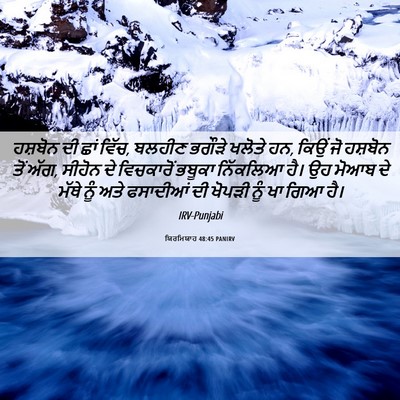 Picture 06 - ਯਿਰਮਿਯਾਹ 48:45 PANIRV - ਹਸ਼ਬੋਨ ਦੀ ਛਾਂ ਵਿੱਚ, - Bible Verse Picture