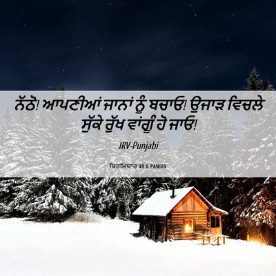 Picture 06 - ਯਿਰਮਿਯਾਹ 48:6 PANIRV - ਨੱਠੋ! ਆਪਣੀਆਂ ਜਾਨਾਂ - Bible Verse Picture