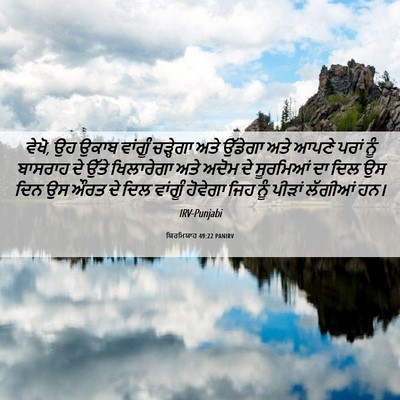 Picture 06 - ਯਿਰਮਿਯਾਹ 49:22 PANIRV - ਵੇਖੋ, ਉਹ ਉਕਾਬ - Bible Verse Picture