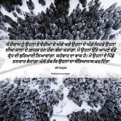 Picture 06 - ਯਿਰਮਿਯਾਹ 49:37 PANIRV - ਮੈਂ ਏਲਾਮ ਨੂੰ ਉਹਨਾਂ - Bible Verse Picture