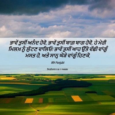 Picture 06 - ਯਿਰਮਿਯਾਹ 50:11 PANIRV - ਭਾਵੇਂ ਤੁਸੀਂ ਅਨੰਦ - Bible Verse Picture