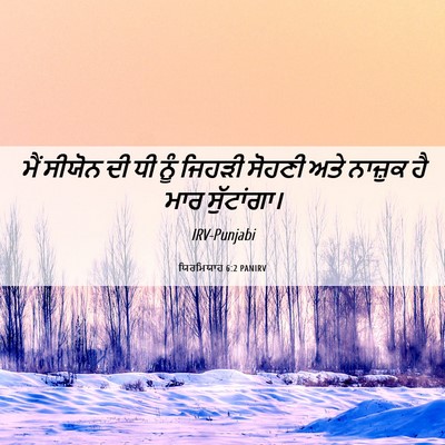 Picture 06 - ਯਿਰਮਿਯਾਹ 6:2 PANIRV - ਮੈਂ ਸੀਯੋਨ ਦੀ ਧੀ ਨੂੰ - Bible Verse Picture