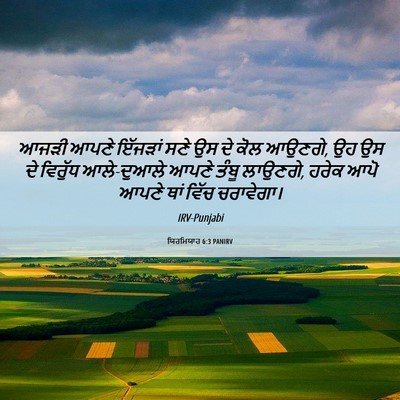 Picture 06 - ਯਿਰਮਿਯਾਹ 6:3 PANIRV - ਆਜੜੀ ਆਪਣੇ ਇੱਜੜਾਂ - Bible Verse Picture