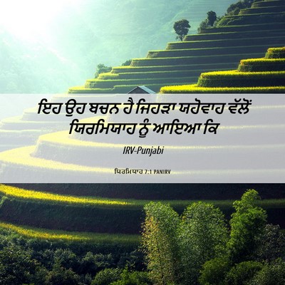 Picture 06 - ਯਿਰਮਿਯਾਹ 7:1 PANIRV - ਇਹ ਉਹ ਬਚਨ ਹੈ ਜਿਹੜਾ - Bible Verse Picture