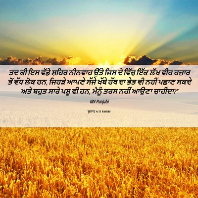 Picture 06 - ਯੂਨਾਹ 4:11 PANIRV - ਤਦ ਕੀ ਇਸ ਵੱਡੇ ਸ਼ਹਿਰ - Bible Verse Picture