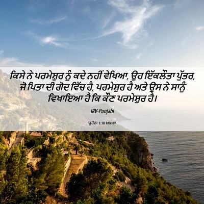 Picture 06 - ਯੂਹੰਨਾ 1:18 PANIRV - ਕਿਸੇ ਨੇ ਪਰਮੇਸ਼ੁਰ - Bible Verse Picture