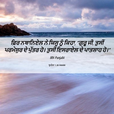 Picture 06 - ਯੂਹੰਨਾ 1:49 PANIRV - ਫ਼ਿਰ ਨਥਾਨਿਏਲ ਨੇ - Bible Verse Picture