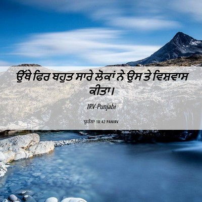 Picture 06 - ਯੂਹੰਨਾ 10:42 PANIRV - ਉੱਥੇ ਫਿਰ ਬਹੁਤ ਸਾਰੇ - Bible Verse Picture