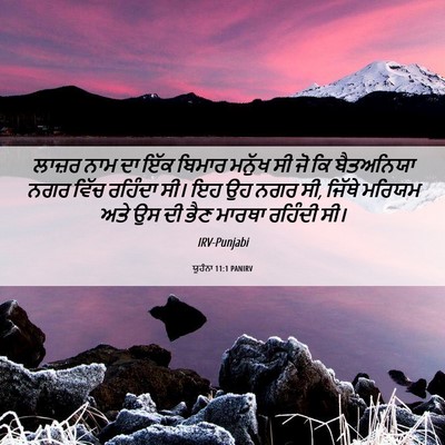 Picture 06 - ਯੂਹੰਨਾ 11:1 PANIRV - ਲਾਜ਼ਰ ਨਾਮ ਦਾ ਇੱਕ - Bible Verse Picture
