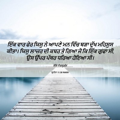 Picture 06 - ਯੂਹੰਨਾ 11:38 PANIRV - ਇੱਕ ਵਾਰ ਫੇਰ ਯਿਸੂ ਨੇ - Bible Verse Picture