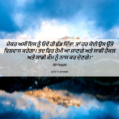 Picture 06 - ਯੂਹੰਨਾ 11:48 PANIRV - ਜੇਕਰ ਅਸੀਂ ਇਸ ਨੂੰ - Bible Verse Picture