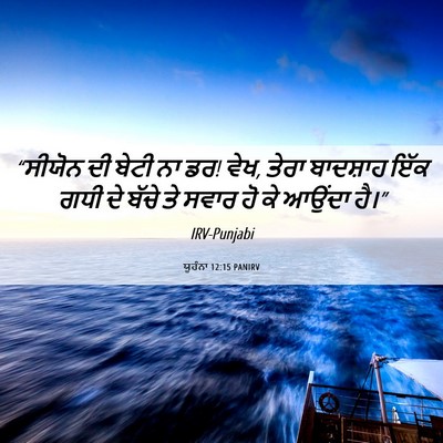 Picture 06 - ਯੂਹੰਨਾ 12:15 PANIRV - “ਸੀਯੋਨ ਦੀ ਬੇਟੀ ਨਾ - Bible Verse Picture