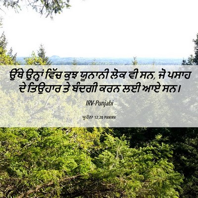 Picture 06 - ਯੂਹੰਨਾ 12:20 PANIRV - ਉੱਥੇ ਉਨ੍ਹਾਂ ਵਿੱਚ - Bible Verse Picture