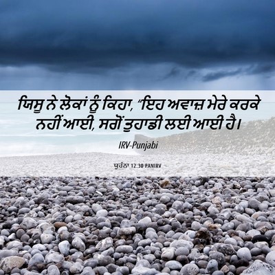 Picture 06 - ਯੂਹੰਨਾ 12:30 PANIRV - ਯਿਸੂ ਨੇ ਲੋਕਾਂ ਨੂੰ - Bible Verse Picture
