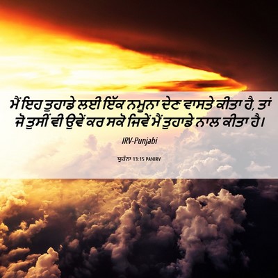 Picture 06 - ਯੂਹੰਨਾ 13:15 PANIRV - ਮੈਂ ਇਹ ਤੁਹਾਡੇ ਲਈ - Bible Verse Picture