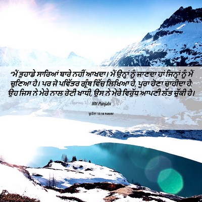 Picture 06 - ਯੂਹੰਨਾ 13:18 PANIRV - “ਮੈਂ ਤੁਹਾਡੇ - Bible Verse Picture