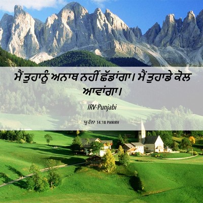 Picture 06 - ਯੂਹੰਨਾ 14:18 PANIRV - ਮੈਂ ਤੁਹਾਨੂੰ ਅਨਾਥ - Bible Verse Picture