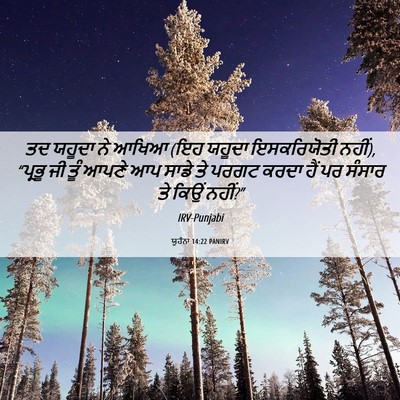 Picture 06 - ਯੂਹੰਨਾ 14:22 PANIRV - ਤਦ ਯਹੂਦਾ ਨੇ ਆਖਿਆ - Bible Verse Picture
