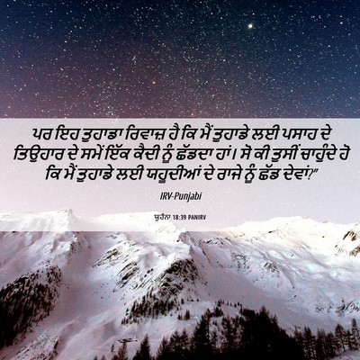 Picture 06 - ਯੂਹੰਨਾ 18:39 PANIRV - ਪਰ ਇਹ ਤੁਹਾਡਾ - Bible Verse Picture
