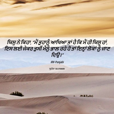 Picture 06 - ਯੂਹੰਨਾ 18:8 PANIRV - ਯਿਸੂ ਨੇ ਕਿਹਾ, “ਮੈਂ - Bible Verse Picture