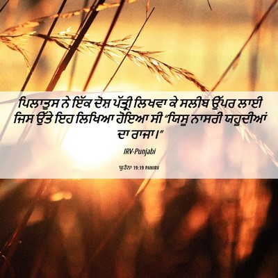 Picture 06 - ਯੂਹੰਨਾ 19:19 PANIRV - ਪਿਲਾਤੁਸ ਨੇ ਇੱਕ - Bible Verse Picture