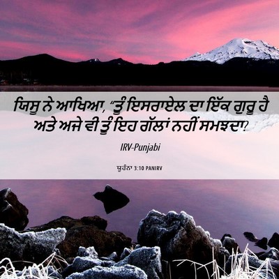 Picture 06 - ਯੂਹੰਨਾ 3:10 PANIRV - ਯਿਸੂ ਨੇ ਆਖਿਆ, “ਤੂੰ - Bible Verse Picture