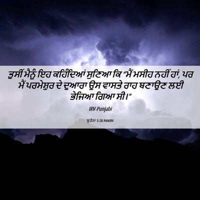 Picture 06 - ਯੂਹੰਨਾ 3:28 PANIRV - ਤੁਸੀਂ ਮੈਨੂੰ ਇਹ - Bible Verse Picture