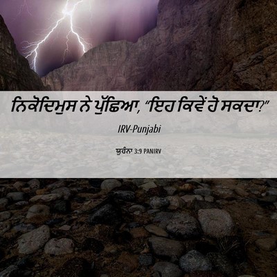 Picture 06 - ਯੂਹੰਨਾ 3:9 PANIRV - ਨਿਕੋਦਿਮੁਸ ਨੇ - Bible Verse Picture
