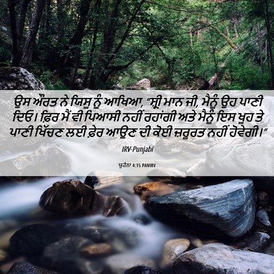 Picture 06 - ਯੂਹੰਨਾ 4:15 PANIRV - ਉਸ ਔਰਤ ਨੇ ਯਿਸੂ ਨੂੰ - Bible Verse Picture