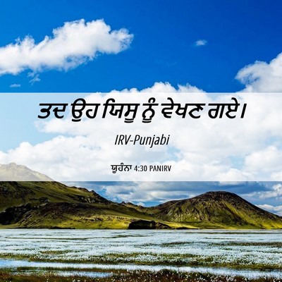 Picture 06 - ਯੂਹੰਨਾ 4:30 PANIRV - ਤਦ ਉਹ ਯਿਸੂ ਨੂੰ ਵੇਖਣ - Bible Verse Picture