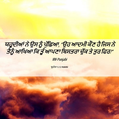 Picture 06 - ਯੂਹੰਨਾ 5:12 PANIRV - ਯਹੂਦੀਆਂ ਨੇ ਉਸ ਨੂੰ - Bible Verse Picture
