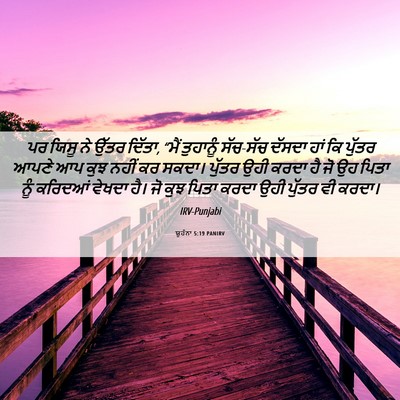 Picture 06 - ਯੂਹੰਨਾ 5:19 PANIRV - ਪਰ ਯਿਸੂ ਨੇ ਉੱਤਰ - Bible Verse Picture