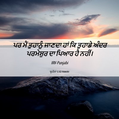 Picture 06 - ਯੂਹੰਨਾ 5:42 PANIRV - ਪਰ ਮੈਂ ਤੁਹਾਨੂੰ - Bible Verse Picture