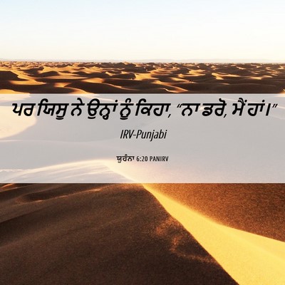 Picture 06 - ਯੂਹੰਨਾ 6:20 PANIRV - ਪਰ ਯਿਸੂ ਨੇ ਉਨ੍ਹਾਂ - Bible Verse Picture