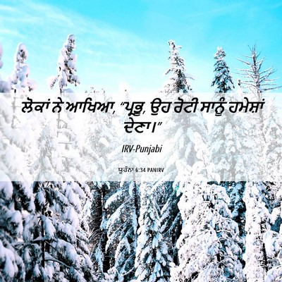Picture 06 - ਯੂਹੰਨਾ 6:34 PANIRV - ਲੋਕਾਂ ਨੇ ਆਖਿਆ, - Bible Verse Picture