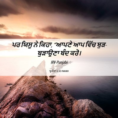 Picture 06 - ਯੂਹੰਨਾ 6:43 PANIRV - ਪਰ ਯਿਸੂ ਨੇ ਕਿਹਾ, - Bible Verse Picture