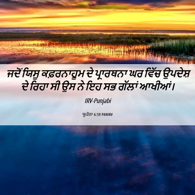 Picture 06 - ਯੂਹੰਨਾ 6:59 PANIRV - ਜਦੋਂ ਯਿਸੂ - Bible Verse Picture