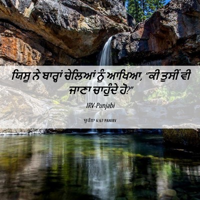 Picture 06 - ਯੂਹੰਨਾ 6:67 PANIRV - ਯਿਸੂ ਨੇ ਬਾਰ੍ਹਾਂ - Bible Verse Picture