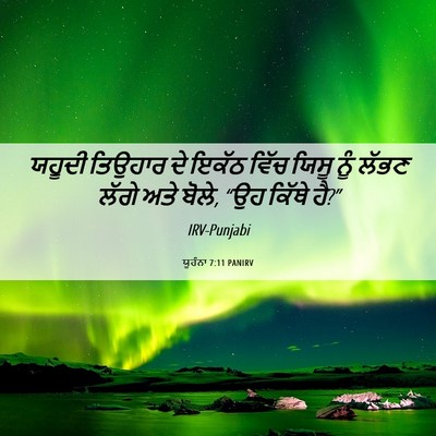 Picture 06 - ਯੂਹੰਨਾ 7:11 PANIRV - ਯਹੂਦੀ ਤਿਉਹਾਰ ਦੇ - Bible Verse Picture