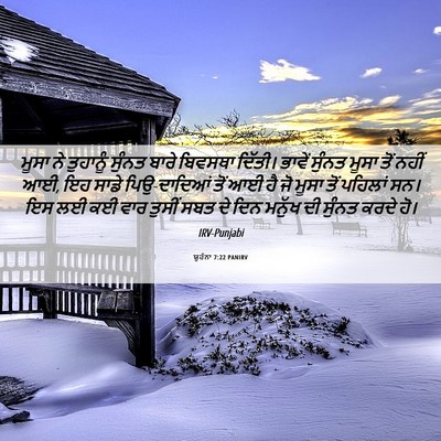 Picture 06 - ਯੂਹੰਨਾ 7:22 PANIRV - ਮੂਸਾ ਨੇ ਤੁਹਾਨੂੰ - Bible Verse Picture