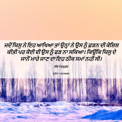 Picture 06 - ਯੂਹੰਨਾ 7:30 PANIRV - ਜਦੋਂ ਯਿਸੂ ਨੇ ਇਹ - Bible Verse Picture