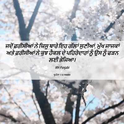 Picture 06 - ਯੂਹੰਨਾ 7:32 PANIRV - ਜਦੋਂ ਫ਼ਰੀਸੀਆਂ ਨੇ - Bible Verse Picture